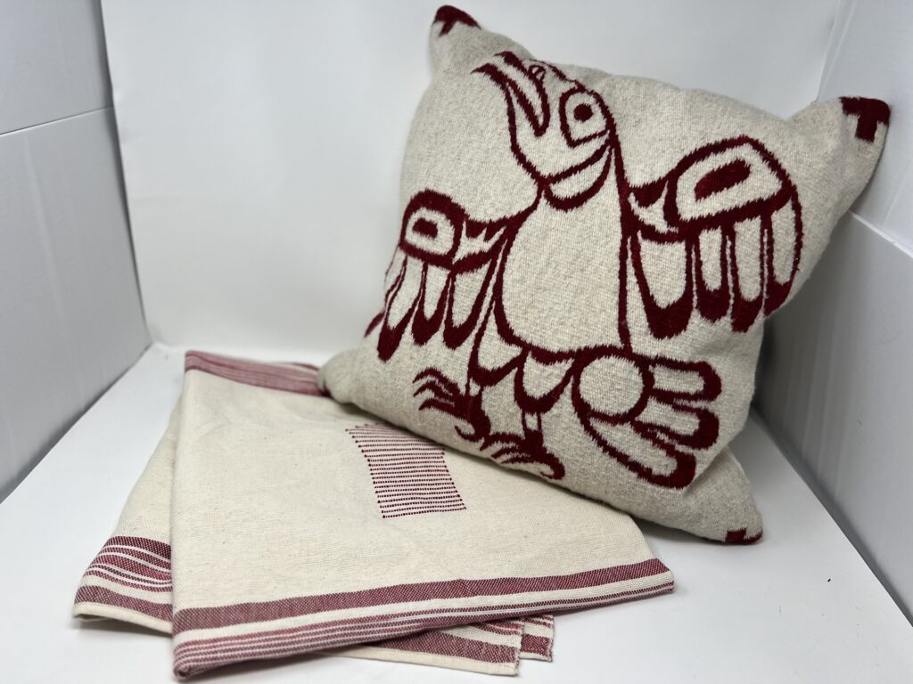 tumtum threads - raven pillow and throw